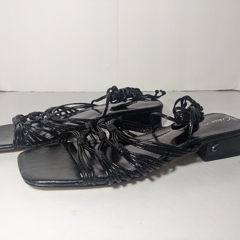 NEW-Size 9.5M Womens Circus NY Sam Edelman Jocelyn Block Heeled Sandals Black